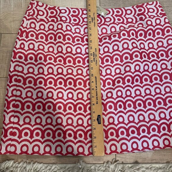ANN TAYLOR SIZE 18 WOMENS SKIRT NEW PINK AND WHITE - Picture 6 of 10